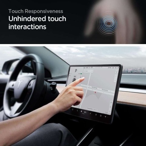 Spigen Szkło hartowane Spigen Glas.tR "EZ FIT" na ekran do Tesla Model Y / 3 Spigen Szkło hartowane Spigen Glas.tR "EZ FIT" na ekran do Tesla Model Y / 3