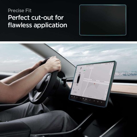 Spigen Szkło hartowane Spigen Glas.tR "EZ FIT" na ekran do Tesla Model Y / 3 Spigen Szkło hartowane Spigen Glas.tR "EZ FIT" na ekran do Tesla Model Y / 3