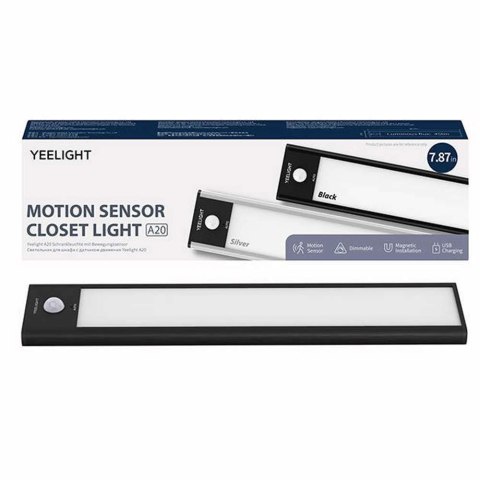 Yeelight Lampka do szafy z czujnikiem ruchu Yeelight Closet Light 20cm (Czarny) Yeelight Lampka do szafy z czujnikiem ruchu Yeelight Closet Light 20cm (Czarny)
