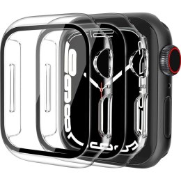 4kom.pl Etui ze szkłem do smartwatcha Defense360 obudowa + szkło do Apple Watch 7 41mm Clear