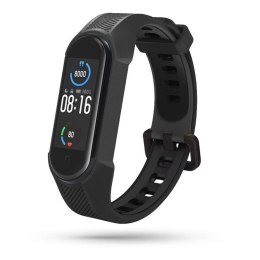 4kom.pl Pasek Armour do Xiaomi Mi Smart Band 5 / 6 / 6 NFC Black
