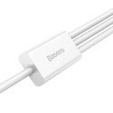 Baseus Kabel 1.5m Baseus Superior Series USB 3w1 micro USB / Lightning / USB-C 3.5A Biały