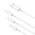 Baseus Kabel 1.5m Baseus Superior Series USB 3w1 micro USB / Lightning / USB-C 3.5A Biały