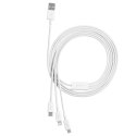 Baseus Kabel 1.5m Baseus Superior Series USB 3w1 micro USB / Lightning / USB-C 3.5A Biały