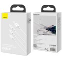 Baseus Kabel 1.5m Baseus Superior Series USB 3w1 micro USB / Lightning / USB-C 3.5A Biały
