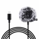 Puluz Mikrofon Jack krawatowy z klipsem 1,5m USB-C Puluz PU425