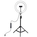 Puluz Puluz Statyw 1.1 m z oświetleniem RGBW LED 26cm vlog / stream / smartfon PKT3044