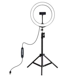Puluz Puluz Statyw 1.1 m z oświetleniem RGBW LED 26cm vlog / stream / smartfon PKT3044