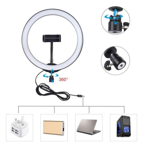 Puluz Puluz Statyw 1.1 m z oświetleniem RGBW LED 26cm vlog / stream / smartfon PKT3044 Puluz Puluz Statyw 1.1 m z oświetleniem RGBW LED 26cm vlog / stream / smartfon PKT3044