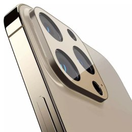 Spigen 2x Szkło na aparat obiektyw osłona Spigen Optik.TR Camera Protector do iPhone 13 Pro/ 13 Pro Max Gold