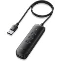 UGreen Adapter przejściówka 4w1 HUB UGREEN USB do 4x USB 3.0 Czarny