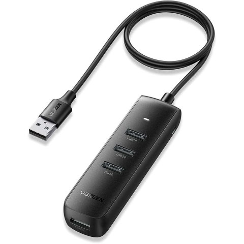 UGreen Adapter przejściówka 4w1 HUB UGREEN USB do 4x USB 3.0 Czarny