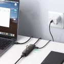 UGreen Adapter przejściówka 4w1 HUB UGREEN USB do 4x USB 3.0 Czarny