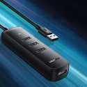 UGreen Adapter przejściówka 4w1 HUB UGREEN USB do 4x USB 3.0 Czarny