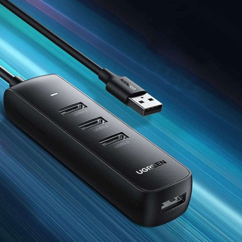 UGreen Adapter przejściówka 4w1 HUB UGREEN USB do 4x USB 3.0 Czarny UGreen Adapter przejściówka 4w1 HUB UGREEN USB do 4x USB 3.0 Czarny