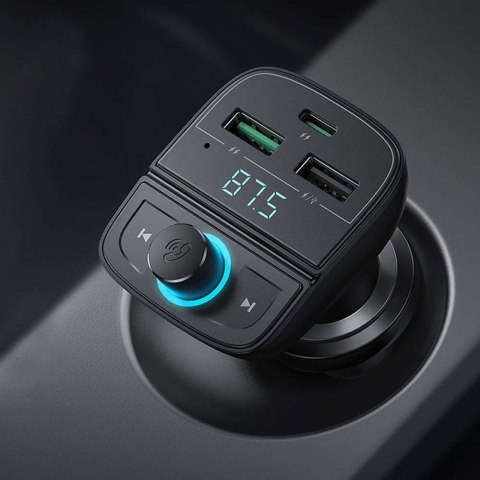 UGreen Transmiter FM UGREEN CD229, Bluetooth 5.0, USB QC 3.0, USB-C PD, microSD (czarny) UGreen Transmiter FM UGREEN CD229, Bluetooth 5.0, USB QC 3.0, USB-C PD, microSD (czarny)