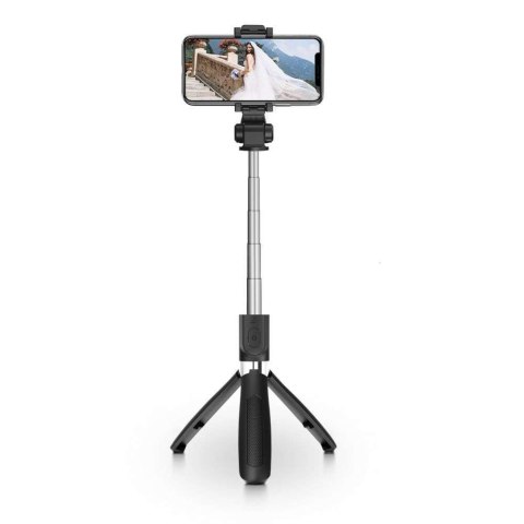 4kom.pl Kijek Uchwyt Selfie Stick Tripod Bluetooth bezprzewodowy L01S Wireless Black 4kom.pl Kijek Uchwyt Selfie Stick Tripod Bluetooth bezprzewodowy L01S Wireless Black