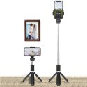 4kom.pl Kijek Uchwyt Selfie Stick Tripod Bluetooth bezprzewodowy L01S Wireless Black