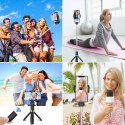 4kom.pl Kijek Uchwyt Selfie Stick Tripod Bluetooth bezprzewodowy L01S Wireless Black