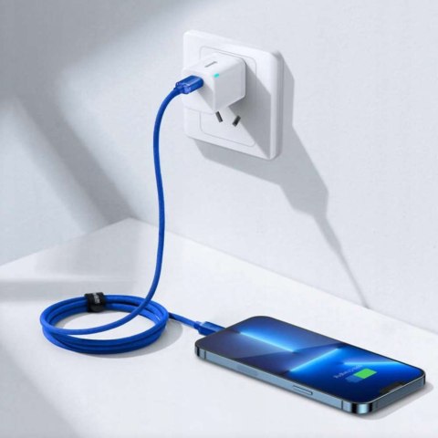 Baseus Kabel 1.2m Baseus Crystal Shine USB-C Type C do Lightning PD 20W Niebieski Baseus Kabel 1.2m Baseus Crystal Shine USB-C Type C do Lightning PD 20W Niebieski