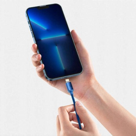 Baseus Kabel 1.2m Baseus Crystal Shine USB-C Type C do Lightning PD 20W Niebieski Baseus Kabel 1.2m Baseus Crystal Shine USB-C Type C do Lightning PD 20W Niebieski