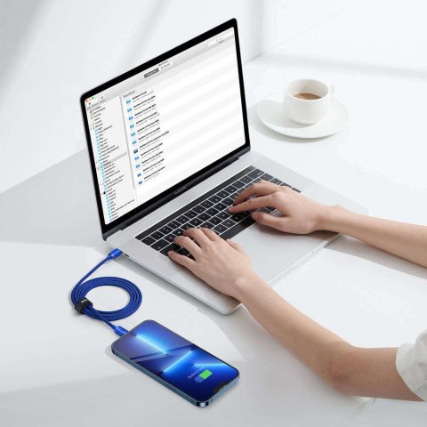 Baseus Kabel 1.2m Baseus Crystal Shine USB-C Type C do Lightning PD 20W Niebieski Baseus Kabel 1.2m Baseus Crystal Shine USB-C Type C do Lightning PD 20W Niebieski