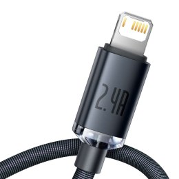 Baseus Kabel 1.2m Baseus Crystal przewód USB do Lightning iPhone 2.4A Czarny
