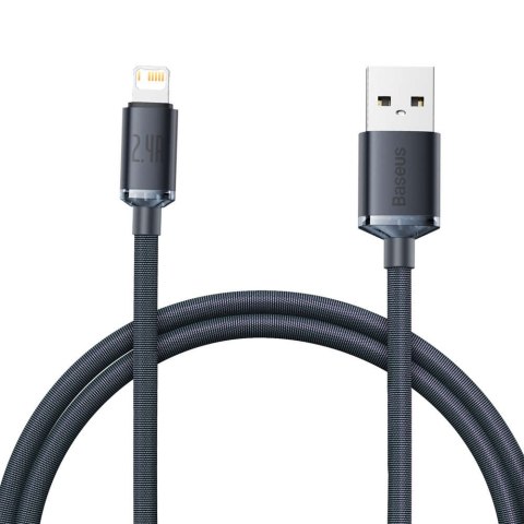 Baseus Kabel 1.2m Baseus Crystal przewód USB do Lightning iPhone 2.4A Czarny Baseus Kabel 1.2m Baseus Crystal przewód USB do Lightning iPhone 2.4A Czarny