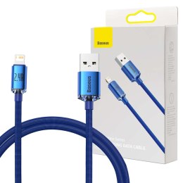 Baseus Kabel 1.2m Baseus Crystal przewód USB do Lightning iPhone 2.4A Niebieski