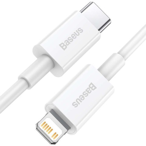 Baseus Kabel 1.5m Baseus Superior przewód USB-C Type C do Lightning PD 20W Biały Baseus Kabel 1.5m Baseus Superior przewód USB-C Type C do Lightning PD 20W Biały
