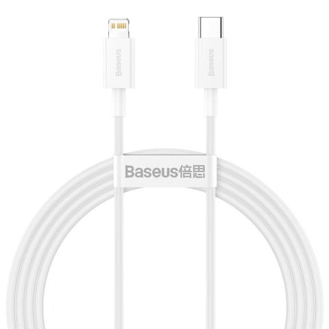 Baseus Kabel 1.5m Baseus Superior przewód USB-C Type C do Lightning PD 20W Biały Baseus Kabel 1.5m Baseus Superior przewód USB-C Type C do Lightning PD 20W Biały