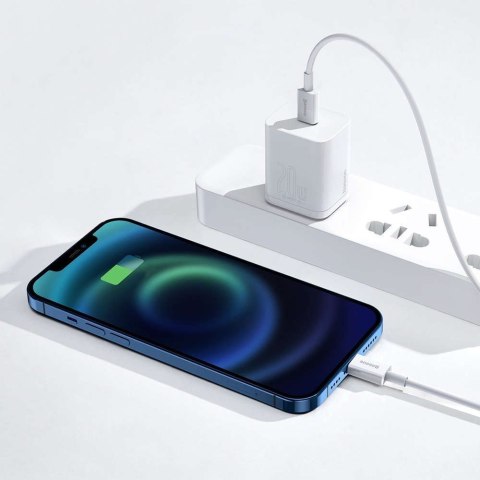 Baseus Kabel 1.5m Baseus Superior przewód USB-C Type C do Lightning PD 20W Biały Baseus Kabel 1.5m Baseus Superior przewód USB-C Type C do Lightning PD 20W Biały