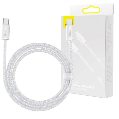 Baseus Kabel 1m Baseus Dynamic USB-C do USB-C 100W 480 Mbps Biały Baseus Kabel 1m Baseus Dynamic USB-C do USB-C 100W 480 Mbps Biały