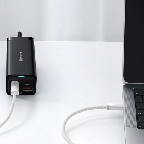 Baseus Kabel 1m Baseus Dynamic USB-C do USB-C 100W 480 Mbps Biały Baseus Kabel 1m Baseus Dynamic USB-C do USB-C 100W 480 Mbps Biały