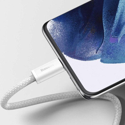 Baseus Kabel 1m Baseus Dynamic USB-C do USB-C 100W 480 Mbps Biały Baseus Kabel 1m Baseus Dynamic USB-C do USB-C 100W 480 Mbps Biały