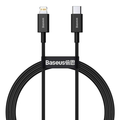 Baseus Kabel USB-C do Lightning Baseus Superior Series, 20W, PD, 1m (czarny) Baseus Kabel USB-C do Lightning Baseus Superior Series, 20W, PD, 1m (czarny)