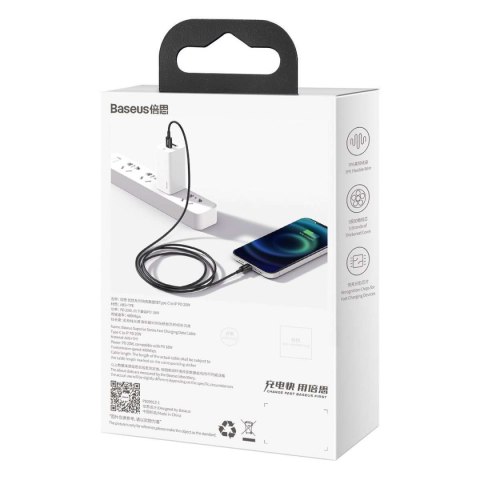 Baseus Kabel USB-C do Lightning Baseus Superior Series, 20W, PD, 1m (czarny) Baseus Kabel USB-C do Lightning Baseus Superior Series, 20W, PD, 1m (czarny)