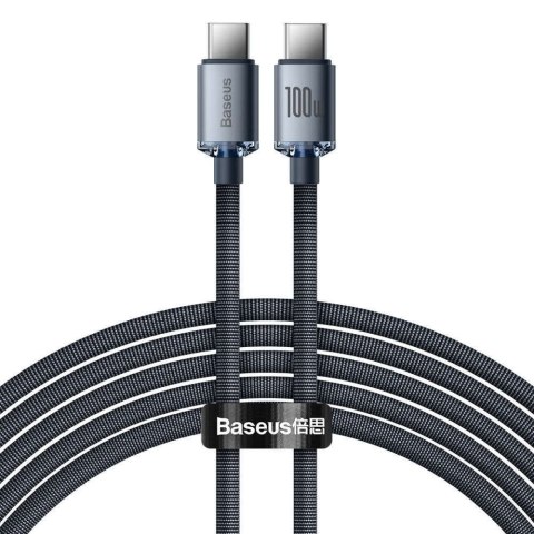 Baseus Kabel do szybkiego ładowania Baseus Crystal Shine USB-C Typ C na USB-C Typ C PD 100W 3A 2m Black Baseus Kabel do szybkiego ładowania Baseus Crystal Shine USB-C Typ C na USB-C Typ C PD 100W 3A 2m Black