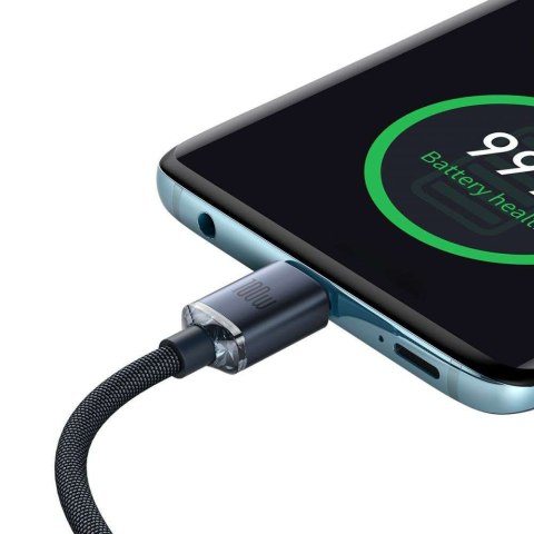 Baseus Kabel do szybkiego ładowania Baseus Crystal Shine USB-C Typ C na USB-C Typ C PD 100W 3A 2m Black Baseus Kabel do szybkiego ładowania Baseus Crystal Shine USB-C Typ C na USB-C Typ C PD 100W 3A 2m Black