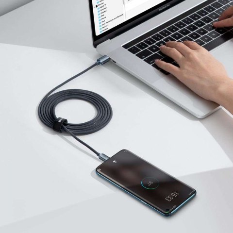 Baseus Kabel do szybkiego ładowania Baseus Crystal Shine USB-C Typ C na USB-C Typ C PD 100W 3A 2m Black Baseus Kabel do szybkiego ładowania Baseus Crystal Shine USB-C Typ C na USB-C Typ C PD 100W 3A 2m Black