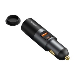 Baseus Ładowarka samochodowa Baseus Share Together Fast z gniazdem zapalniczki, USB + USB-C, 120W (szara)