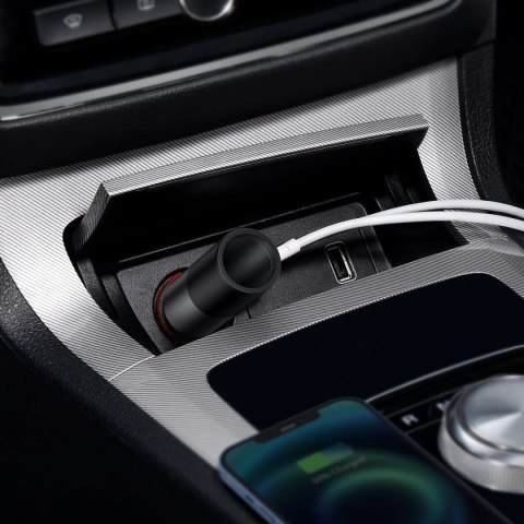 Baseus Ładowarka samochodowa Baseus Share Together Fast z gniazdem zapalniczki, USB + USB-C, 120W (szara) Baseus Ładowarka samochodowa Baseus Share Together Fast z gniazdem zapalniczki, USB + USB-C, 120W (szara)