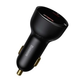 Baseus Ładowarka samochodowa Baseus Superme USB, USB-C, 100W + kabel USB-C(czarna)