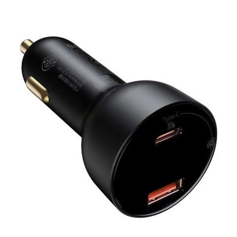 Baseus Ładowarka samochodowa Baseus Superme USB, USB-C, 100W + kabel USB-C(czarna) Baseus Ładowarka samochodowa Baseus Superme USB, USB-C, 100W + kabel USB-C(czarna)