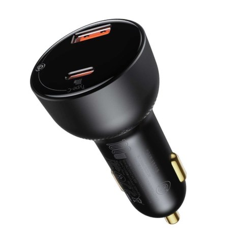 Baseus Ładowarka samochodowa Baseus Superme USB, USB-C, 100W + kabel USB-C(czarna) Baseus Ładowarka samochodowa Baseus Superme USB, USB-C, 100W + kabel USB-C(czarna)