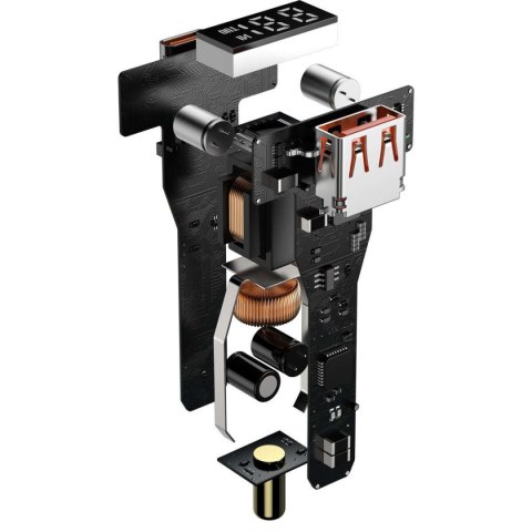 Baseus Ładowarka samochodowa Baseus Superme USB, USB-C, 100W + kabel USB-C(czarna) Baseus Ładowarka samochodowa Baseus Superme USB, USB-C, 100W + kabel USB-C(czarna)