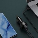 Baseus Ładowarka samochodowa Baseus Superme USB, USB-C, 100W + kabel USB-C(czarna)