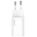 Baseus Ładowarka sieciowa zasilacz Baseus Super Si USB-C Type C PD 25W Biała