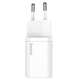 Baseus Ładowarka sieciowa zasilacz Baseus Super Si USB-C Type C PD 25W Biała