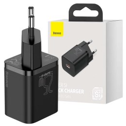 Baseus Ładowarka sieciowa zasilacz Baseus Super Si USB-C Type C PD 25W Czarna